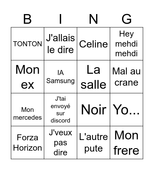 Le Mike Bingo Card