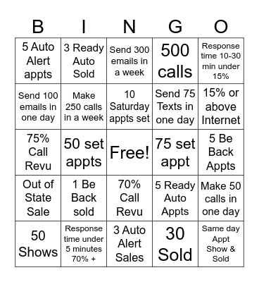 BDC Bingo Card