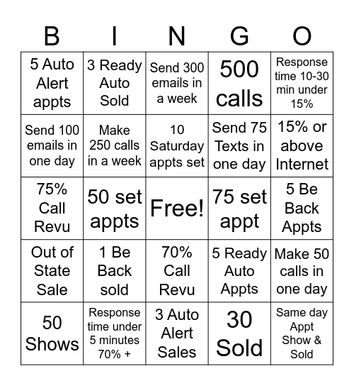 BDC Bingo Card