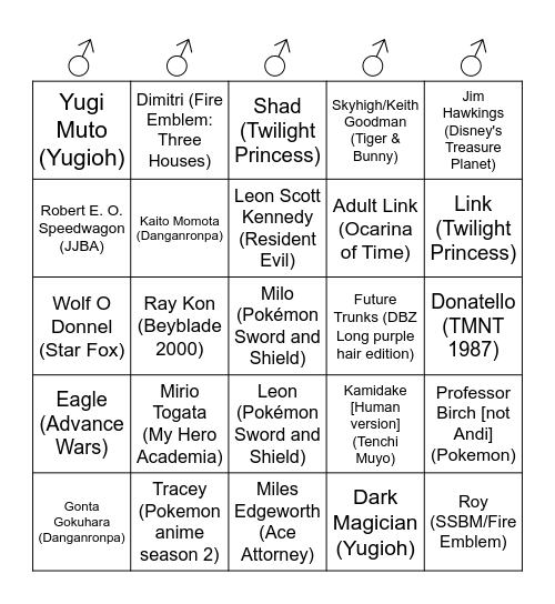 Lemmy Round 2 (Bingo Husbandos Super Gold Edition Deluxe With Extra Spice 2026!) Bingo Card