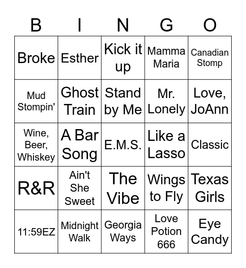 Lingo Dingo Bingo Card
