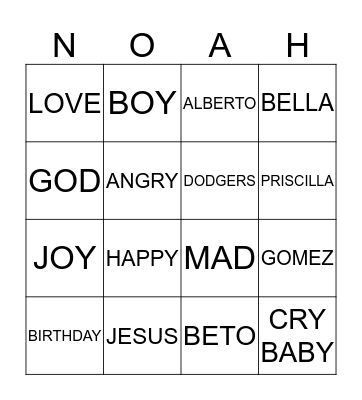 Bingo Card