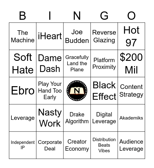 Furious Space Bingo Card