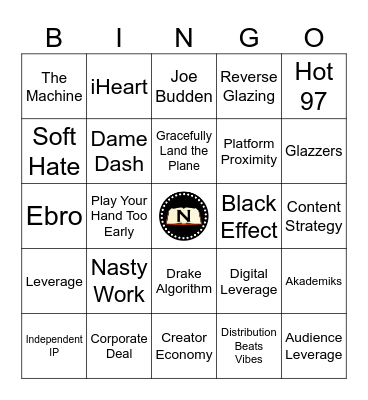 Furious Space Bingo Card