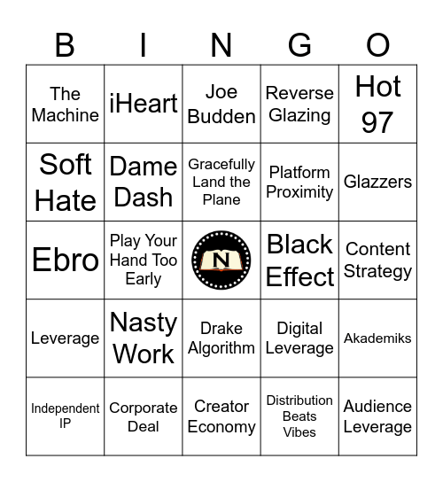 Furious Space Bingo Card