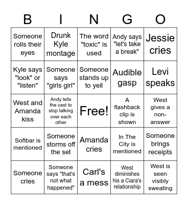 Summer House Reunion (part 1) Bingo Card
