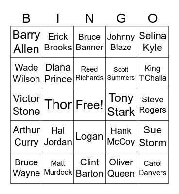 Alteregos Bingo Card