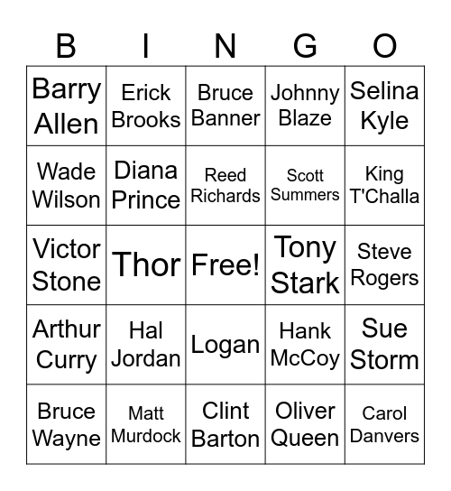 Alteregos Bingo Card