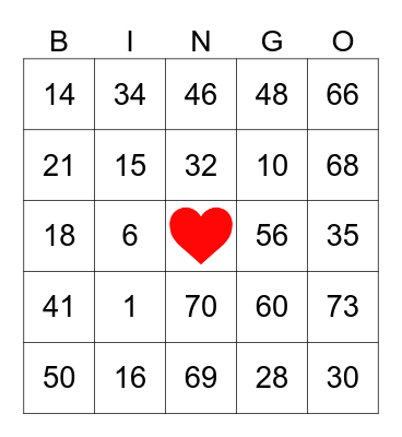 숫자빙고 Bingo Card