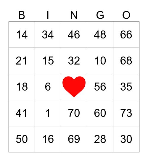 숫자빙고 Bingo Card