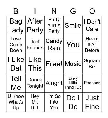 Feel'n Good Bingo Card