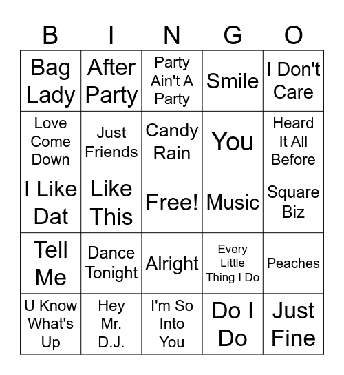 Feel'n Good Bingo Card