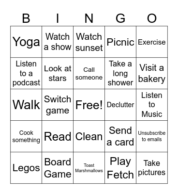 PHONE FREE SUMMER Bingo Card