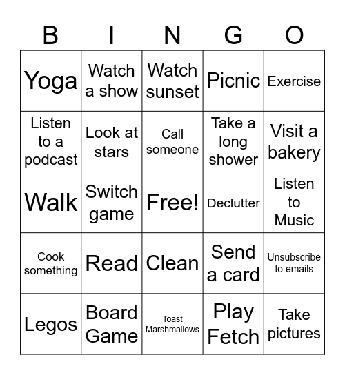 PHONE FREE SUMMER Bingo Card
