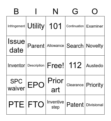 IP Bingo Card