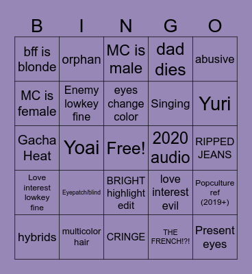 GACHA BINGO Card