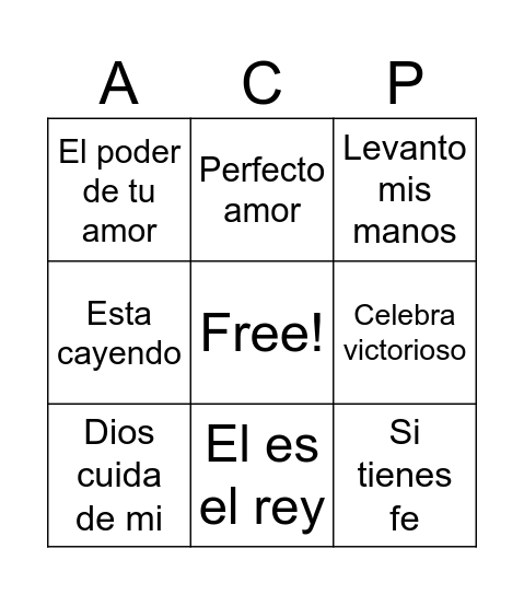 Mujeres con Propósito Bingo Card