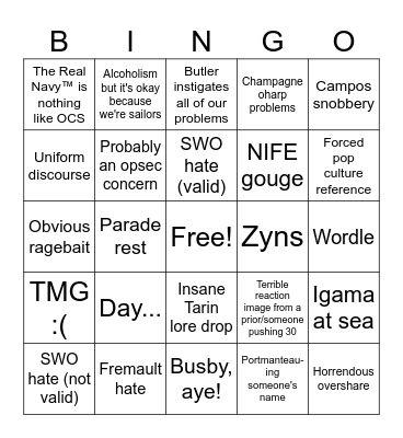 Hooyah wunwun Bingo Card