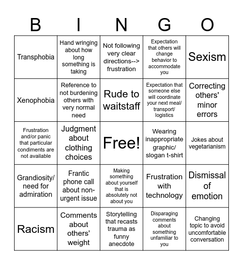 Wedding weekend 2026 Bingo Card