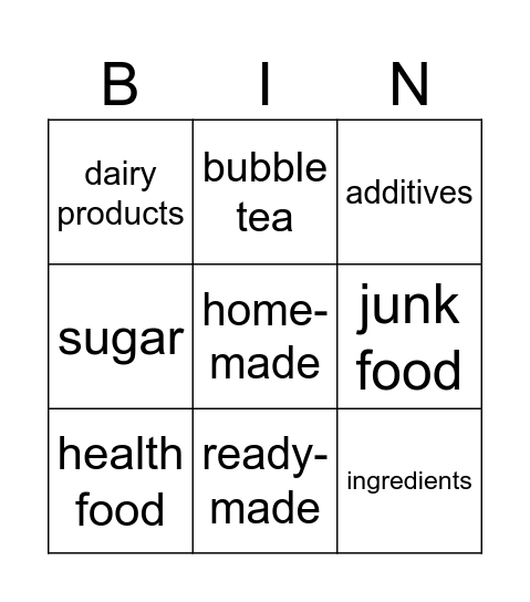 BINGO Card