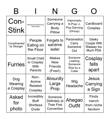 Anime North 2026 Bingo Card