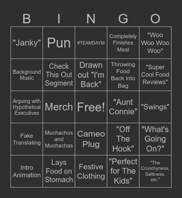 Joey Bingo Card