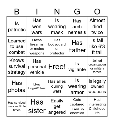OC Similarly Trend Meme Bingo Card