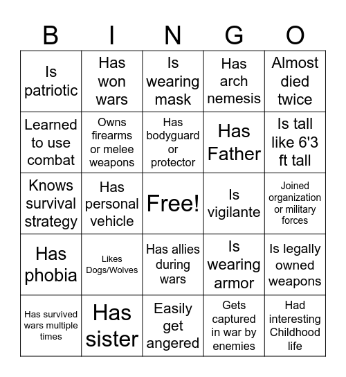 OC Similarly Trend Meme Bingo Card