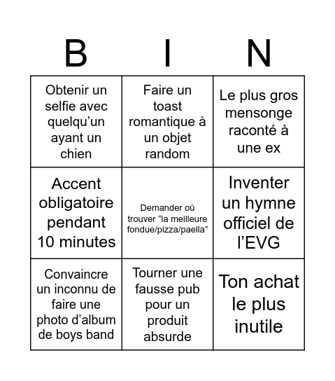 EVG BARROS N°3 Bingo Card