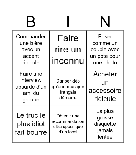 EVG BARROS N°5 Bingo Card