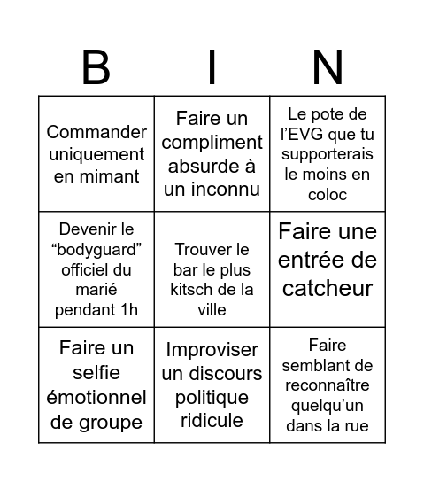 EVG BARROS N°6 Bingo Card