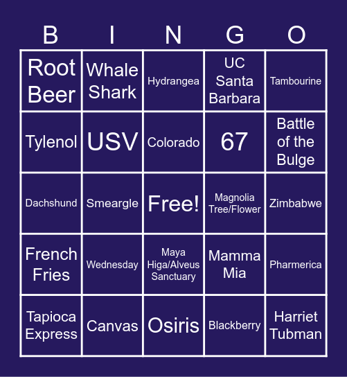 Infinite Craft Bingo Card