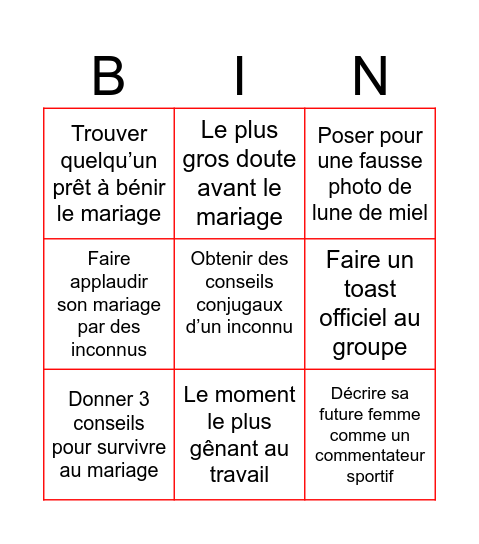 EVG BARROS MARIE Bingo Card