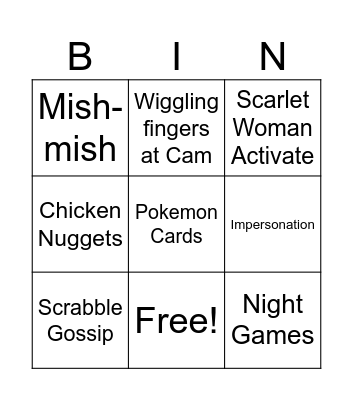 Nathen Market Bingo Card