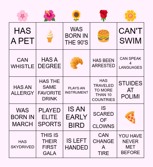 PSS X RTC BINGO Card