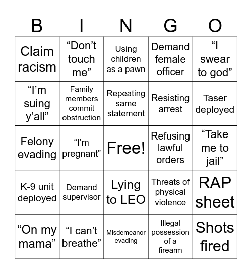 DINDUNUFFIN Bingo Card