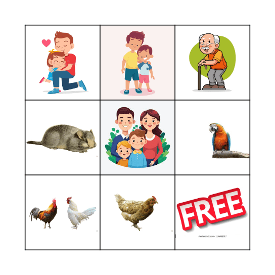 Familia Bingo Card