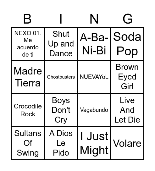JCA BINGO MAIG Bingo Card