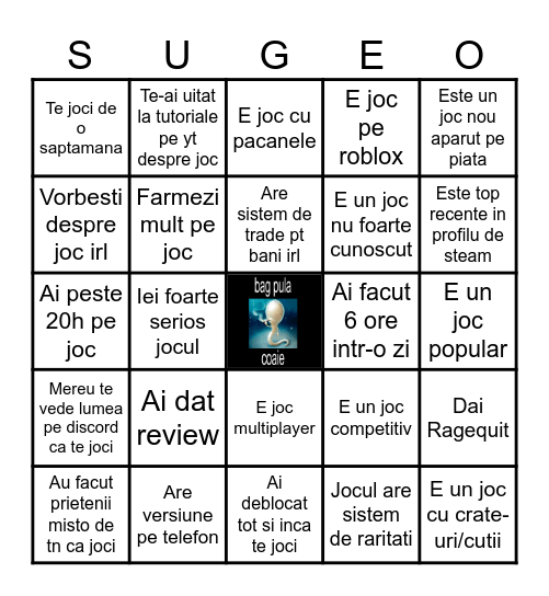 Esti un Gicon?🤡 Bingo Card