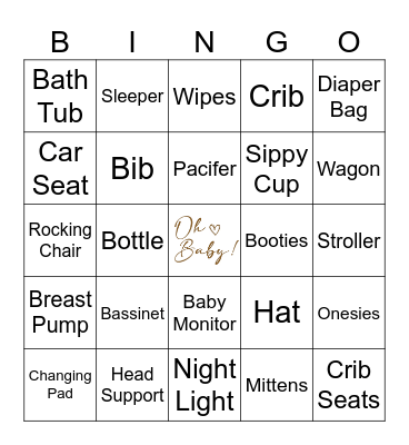 OH BABY BINGO Card