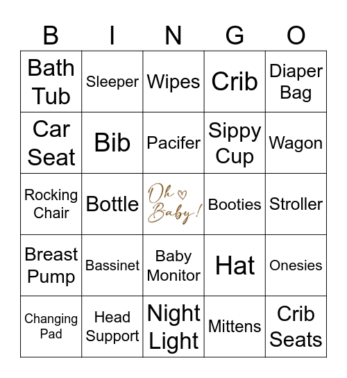 OH BABY BINGO Card
