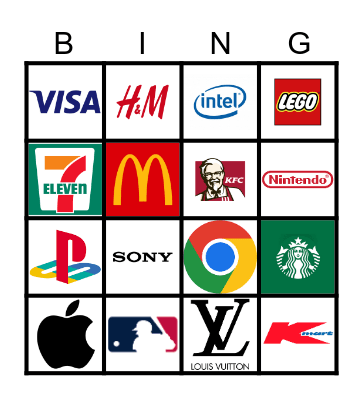 Logos Bingo Card