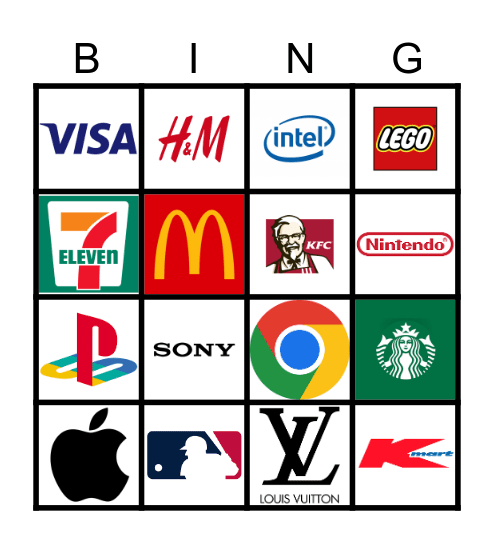 Logos Bingo Card