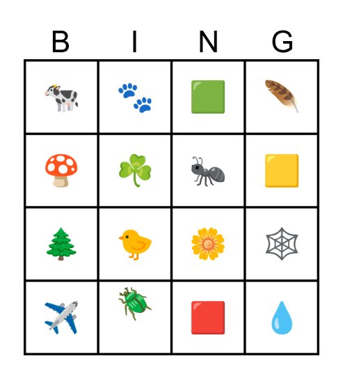 Natur-Bingo Card