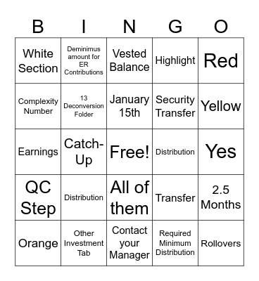 Flip-Flops & Financials Bingo Card