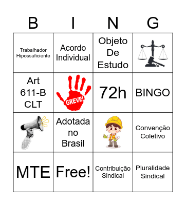 Trabalho Coletivo Bingo Card
