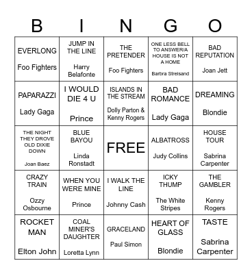 The Great Muppet Caper Bingo Card