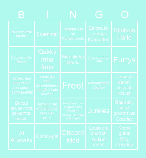 DOKOMI BINGO Card