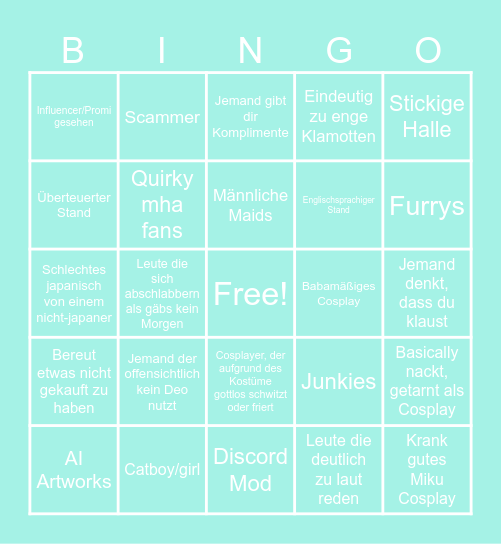 DOKOMI BINGO Card