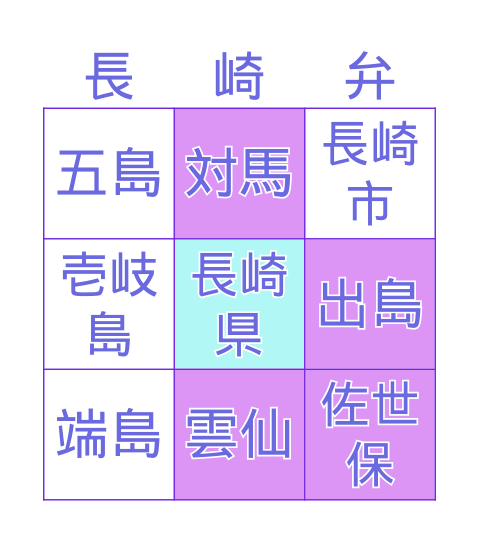 え、今どこ? Bingo Card